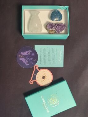 Conscious Crystal Gift Set with Blue Heart & Amethyst